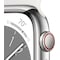 Apple Watch Series 8 41mm Cellular (silver stainless steel / white sport band)