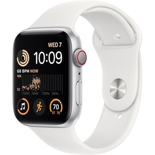 Apple Watch SE 2nd Gen 44 mm LTE (Silver Alu/White sport band)