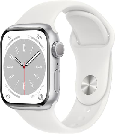 Apple Watch Series 8 41mm GPS (silver alu. / white sport band)