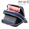 Blå Plånbok med RFID skydd - Många fack