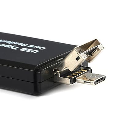 3i1 Minneskortläsare USB/MicroUSB/USB Typ C