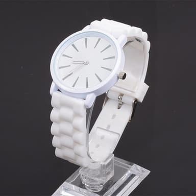 Analogt Armbandsur med länkband Vit