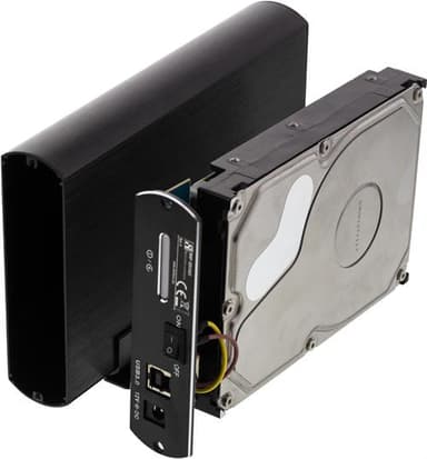 Deltaco MAP-GD34U3 Hölje för lagringsenheter HDD-hölje Svart 3.5"