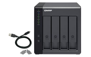 QNAP TR-004 Hölje för lagringsenheter HDD- / SSD kabinett Svart 2.5/3.5"