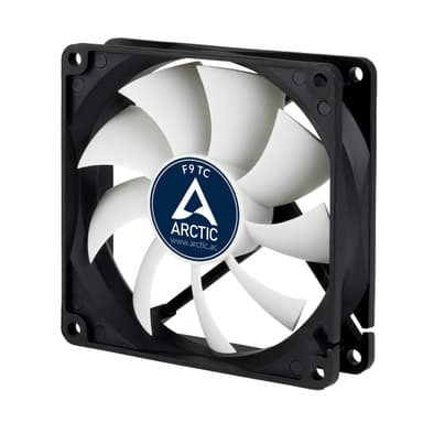 ARCTIC F9 TC Datorväska Fan 9,2 cm Svart, Vit