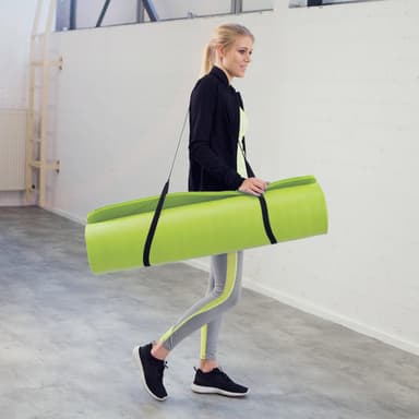 tectake Yogamatta - 185 x 80 x 1,5 cm, grön