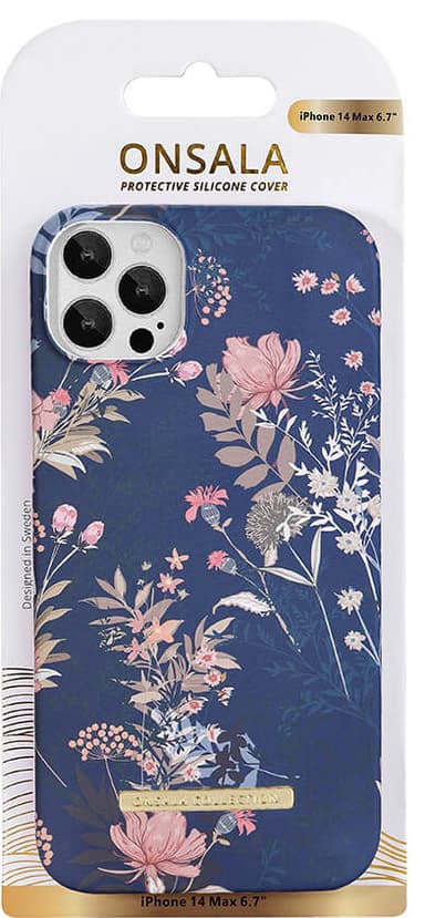Onsala Fashion iPhone 14 Plus fodral (dark flower)