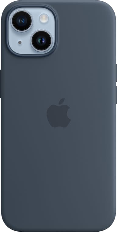iPhone 14 silikonfodral med MagSafe (storm blue)