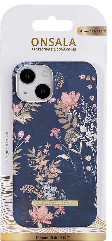 Onsala Fashion iPhone 14 fodral (dark flower)