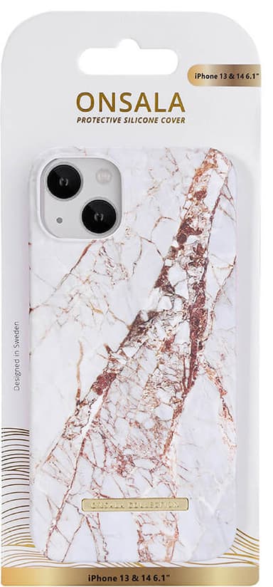 Onsala Fashion iPhone 14 fodral (white rhino marble)