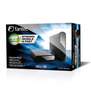 Fantec DB-ALU3e Svart 3.5"