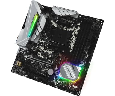 Asrock B450M Steel Legend AMD B450 Uttag AM4 micro ATX