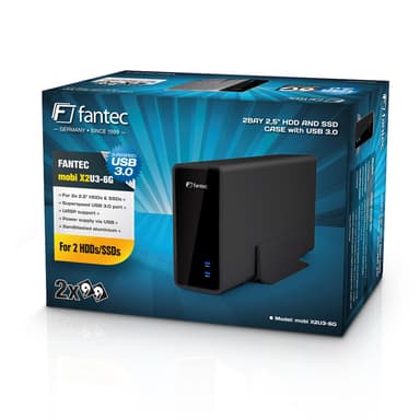 Fantec mobi X2U3-6G HDD- / SSD kabinett Svart 2.5"