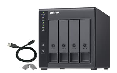 QNAP TR-004 Hölje för lagringsenheter HDD- / SSD kabinett Svart 2.5/3.5"