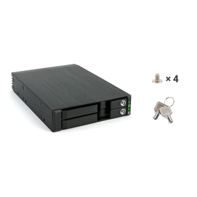 Fantec MR-25DUAL HDD- / SSD kabinett Svart