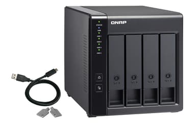 QNAP TR-004 Hölje för lagringsenheter HDD- / SSD kabinett Svart 2.5/3.5"