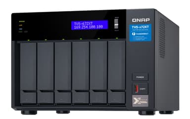 QNAP TVS-672XT NAS Tower Nätverksansluten (Ethernet) Svart