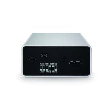 Fantec mobiRAID X2 HDD- / SSD kabinett Vit 2.5"