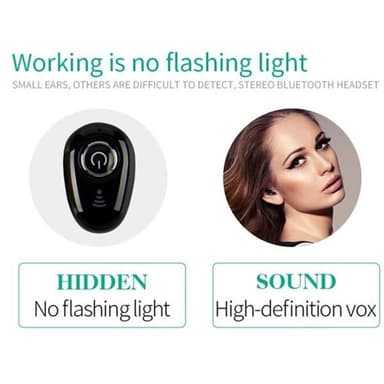 Mini in-ear öronsnäcka för smartphones - Svart