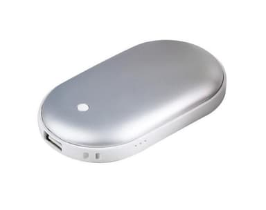 Powerbank och handvärmare i ett, 5000mAh - Silver
