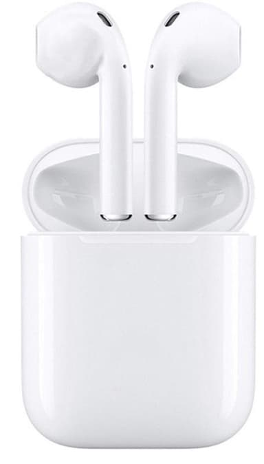i9 TWS Trådlösa hörlurar, Bluetooth 5.0, med strömbox, Vit