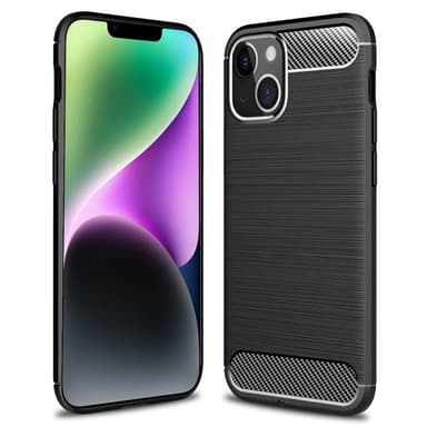 Borstat silikon skal Apple iPhone 14 Plus - Svart