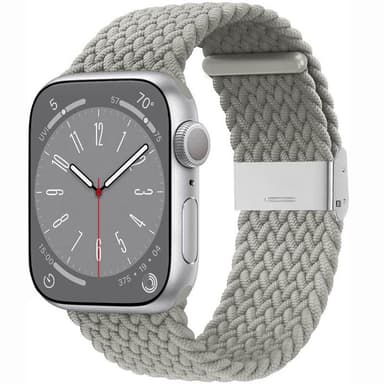 Flätat Elastiskt Armband Apple Watch 8 (45mm) - Stone