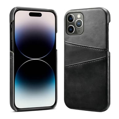 Retro skal med kortplatser Apple iPhone 14 Pro - Mörkgrå