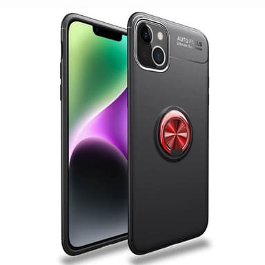 Slim Ring Case Apple iPhone 14 Plus - Svart/Röd