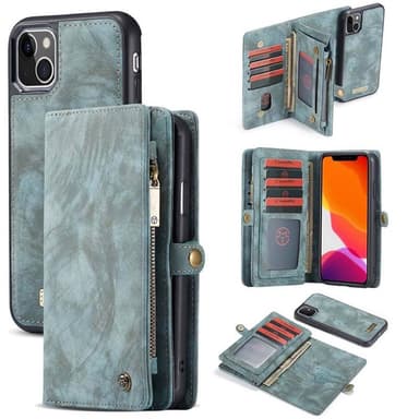 Multiplånbok CaseMe 11-kort Apple iPhone 14 - Blå