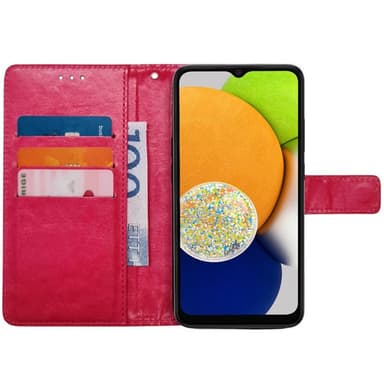 Mobilplånbok 3-kort Samsung Galaxy A03 - Rosa