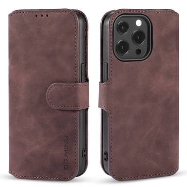 DG-Ming mobilplånbok 3-kort Apple iPhone 14 Pro Max - Coffe