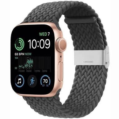 Flätat Elastiskt Armband Apple Watch SE 2022 44mm - Skygrey