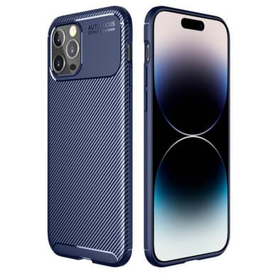 Carbon silikon skal Apple iPhone 14 Pro Max - Blå