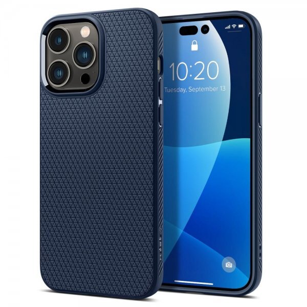 Spigen iPhone 14 Pro Max Skal Liquid Air Navy Blue