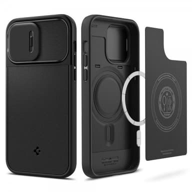 Spigen iPhone 14 Pro Max Skal Optik Armor MagFit Svart