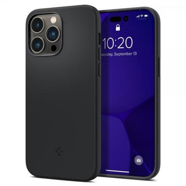 Spigen iPhone 14 Pro Skal Silicone Fit MagFit Svart