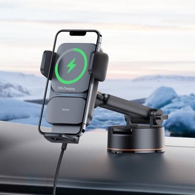 Baseus Bilhållare Wisdom Auto Trådlös laddning Suction Cup