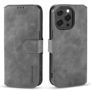 DG-Ming mobilplånbok 3-kort Apple iPhone 14 Pro Max - Grå