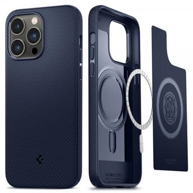 Spigen iPhone 14 Pro Skal Mag Armor MagFit Navy Blue