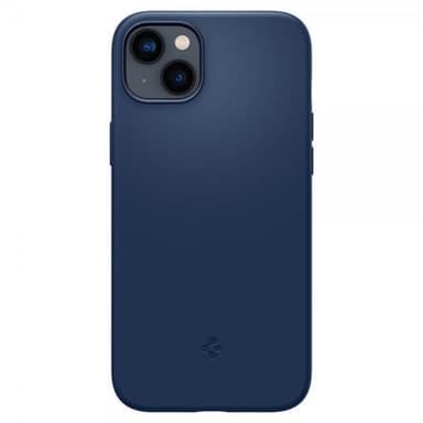 Spigen iPhone 14 Skal Silicone Fit MagFit Navy Blue