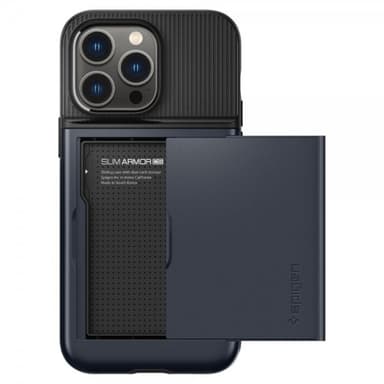 Spigen iPhone 14 Pro Skal Slim Armor CS Metal Slate