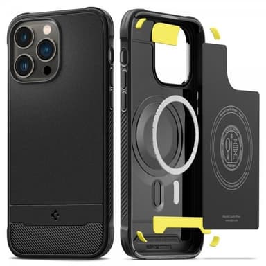 Spigen iPhone 14 Pro Max Skal Rugged Armor MagFit Matte Black
