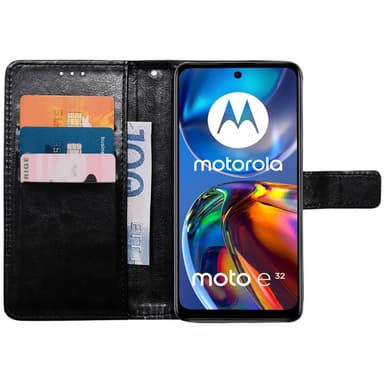 Mobilplånbok 3-kort Motorola Moto E32 - Svart