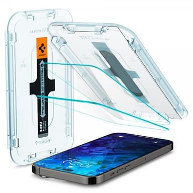 Spigen iPhone 14 Pro Max Skärmskydd GLAS.tR EZ Fit 2-pack