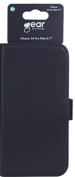 Gear iPhone 14 Pro Max plånboksfodral (svart)