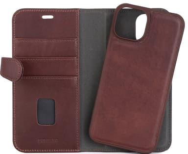 Buffalo 2-i-1 plånboksfodral för iPhone 14 (brunt)