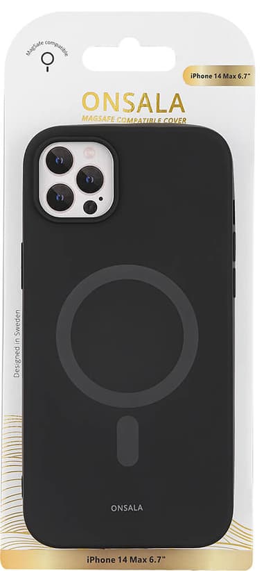 Onsala Silicone MagSeries fodral för iPhone 14 Plus (svart)