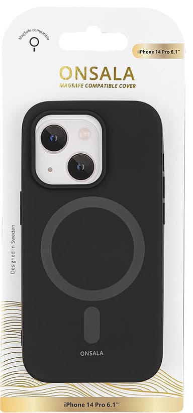 Onsala Silicone MagSeries fodral för iPhone 14 Pro (svart)