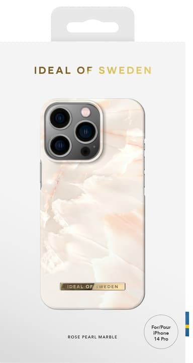 IDEAL OF SWEDEN iPhone 14 Pro fodral (rose pearl marble)